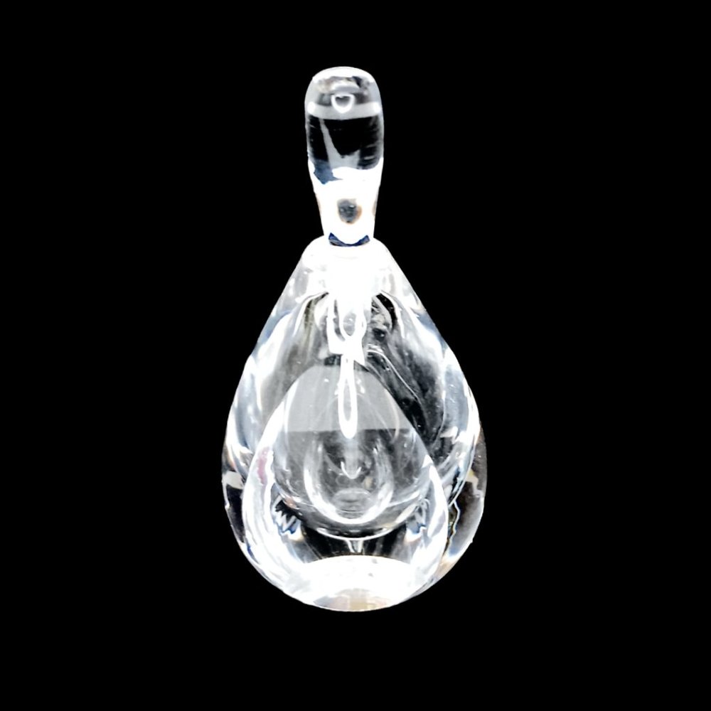Vintage Kosta Boda Crystal Teardrop Perfume Bottle by Vicke Lindstrand